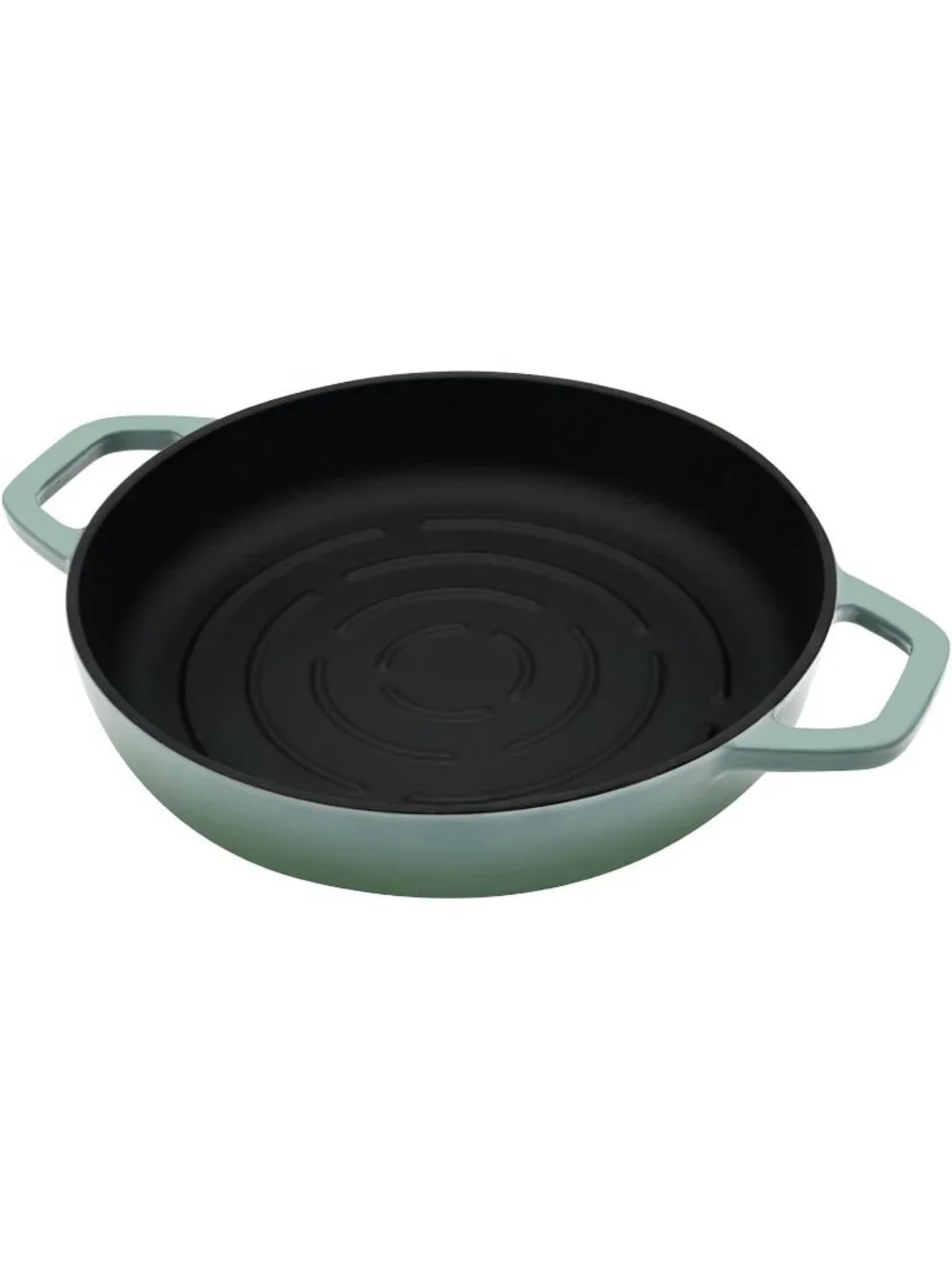 9.8 Inches Green Enameled Bread Oven Cast Iron Bread Dutch Oven with Cloche Lid